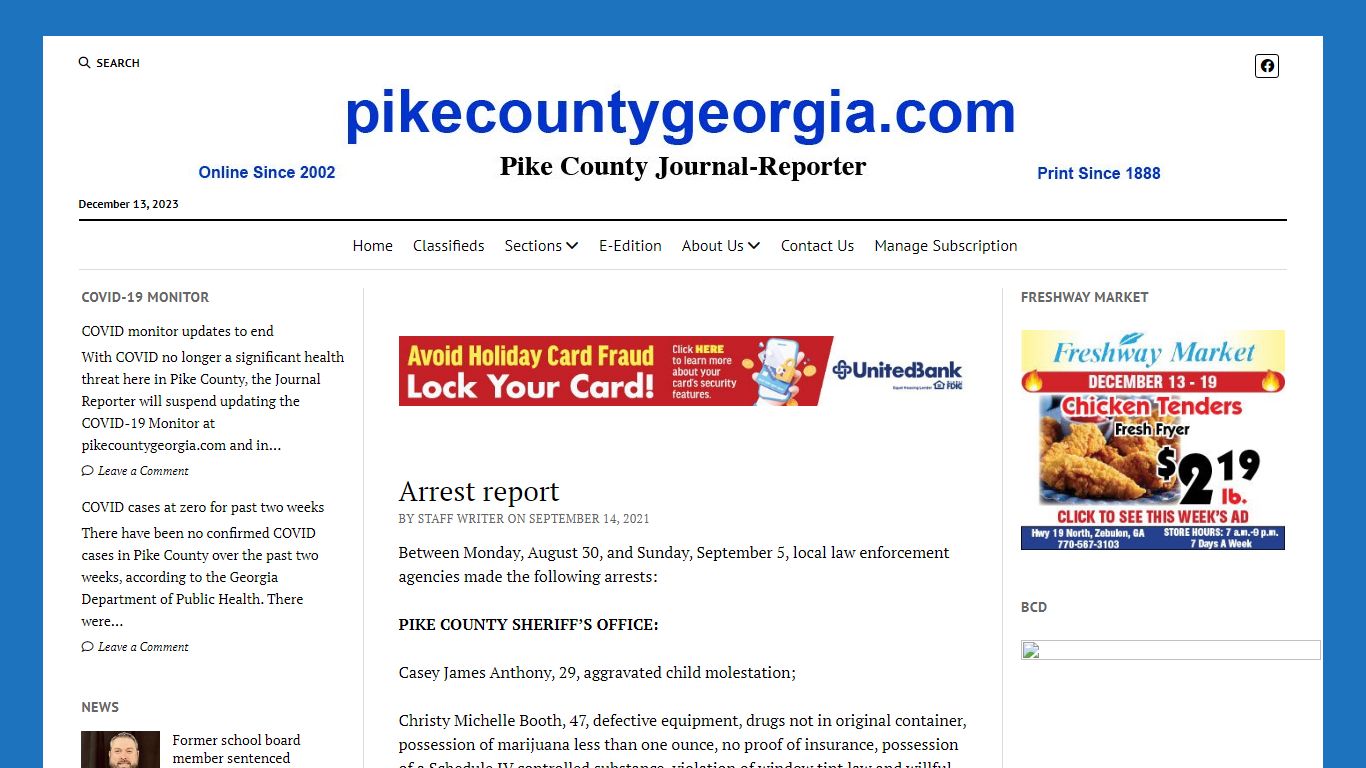 Arrest report – pikecountygeorgia.com